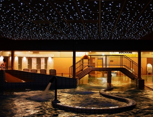 Starry sky swimming pool